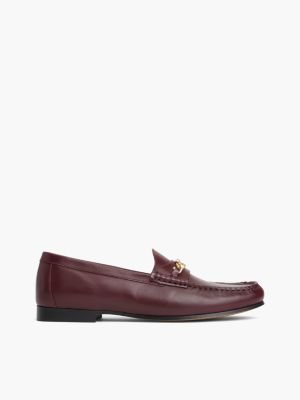 Chain-Link Leather Loafer, Oxblood