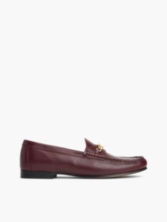 Chain-Link Leather Loafer — Oxblood 1
