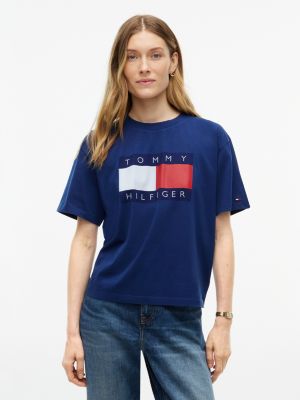 Flag Logo T-Shirt, Preppy Navy
