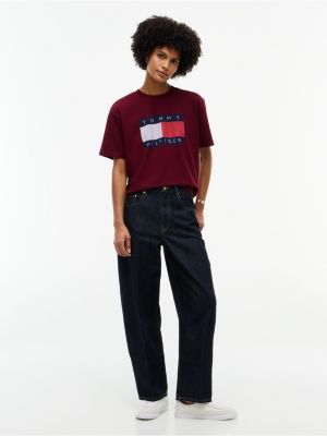 Женские футболки Tommy Hilfiger Flag Logo T-Shirt — фото 2