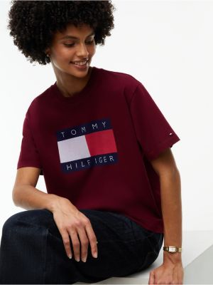 Женские футболки Tommy Hilfiger Flag Logo T-Shirt — фото 3