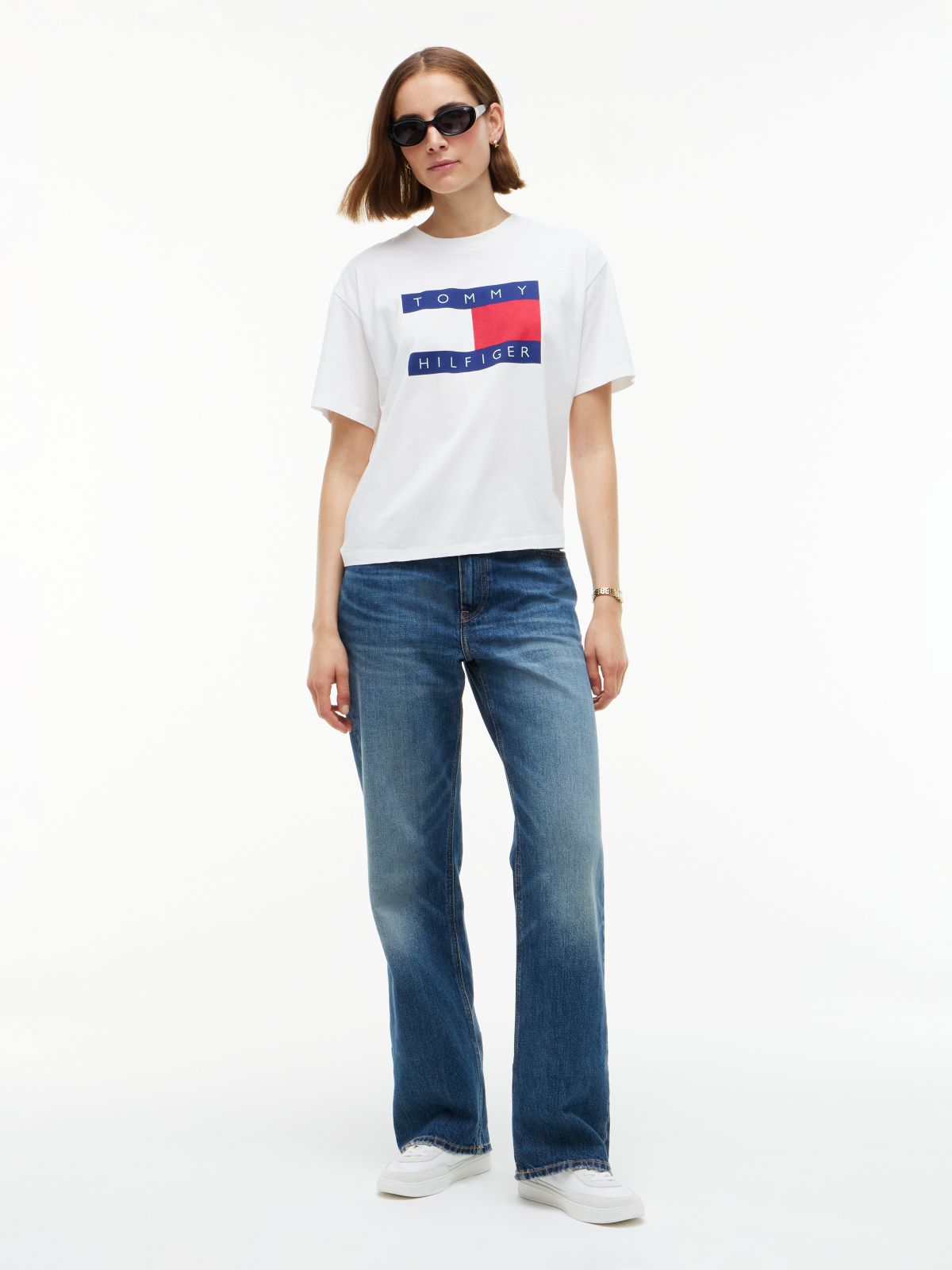 Flag Logo T-Shirt — Ecru