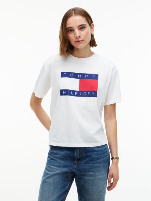 Flag Logo T-Shirt, Ecru