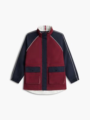 Женская куртка Tommy Hilfiger Colorblock Yacht, цвет: Бордовый — фото 6