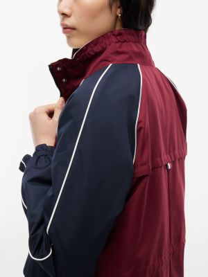 Женская куртка Tommy Hilfiger Colorblock Yacht, цвет: Бордовый — фото 3