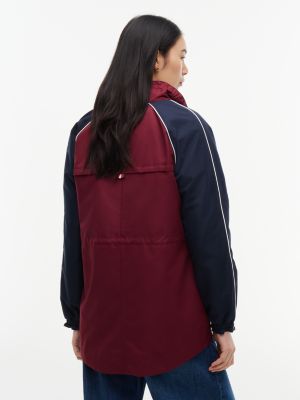 Женская куртка Tommy Hilfiger Colorblock Yacht, цвет: Бордовый — фото 5