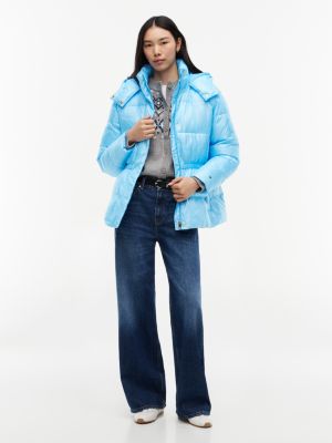 Женская куртка Tommy Hilfiger Shiny TH Ultra Air Puffer, цвет: Синий — фото 2