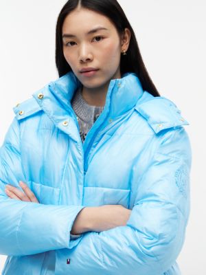 Женская куртка Tommy Hilfiger Shiny TH Ultra Air Puffer, цвет: Синий — фото 3