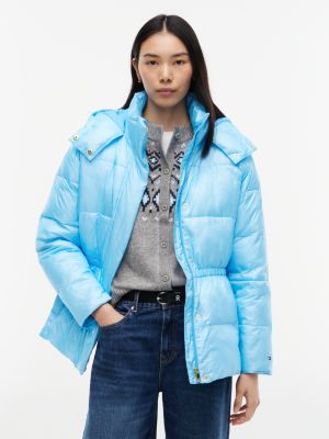 Женская куртка Tommy Hilfiger Shiny TH Ultra Air Puffer, цвет: Синий — фото 1
