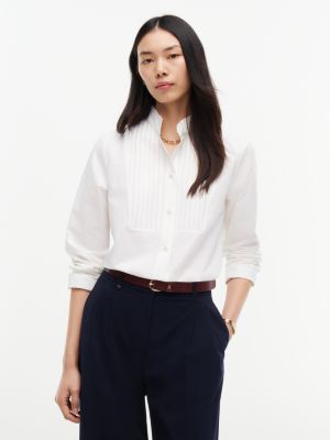 Relaxed Fit Tuxedo Shirt, Optic White