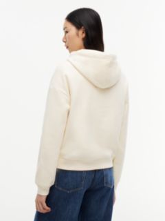 Mixed-Plaid Flag Brushed-Back Hoodie — Rich Cream 4