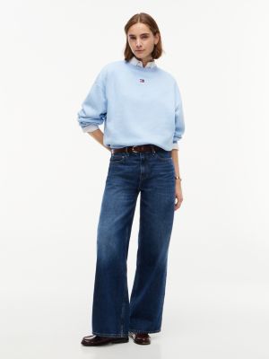Женская толстовка Tommy Hilfiger Boxy Fit Brushed-Back, цвет: Синий — фото 2