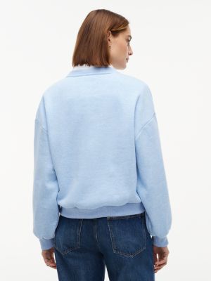 Женская толстовка Tommy Hilfiger Boxy Fit Brushed-Back, цвет: Синий — фото 4