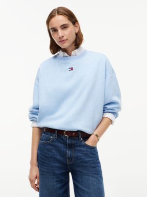 Женская толстовка Tommy Hilfiger Boxy Fit Brushed-Back, цвет: Синий — фото 1