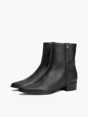 Женские ботинки Tommy Hilfiger Leather Ankle Boot, цвет: Чёрный — фото 2