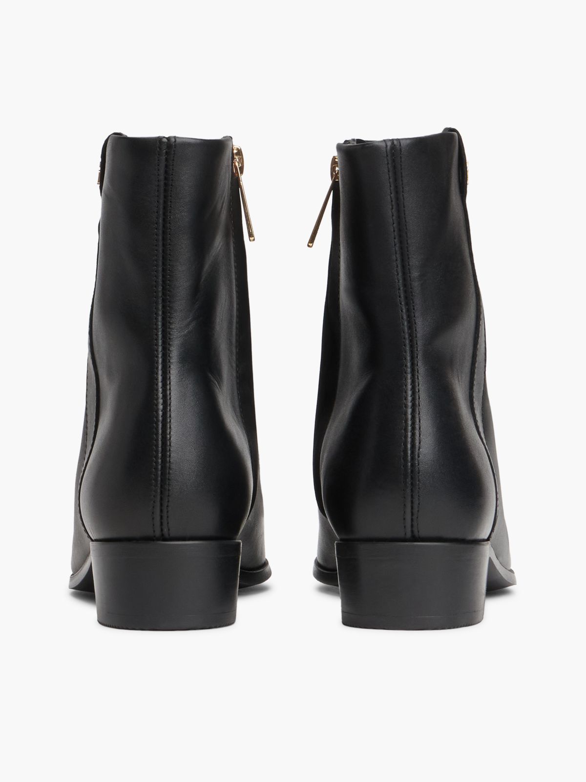 Leather Ankle Boot — Black