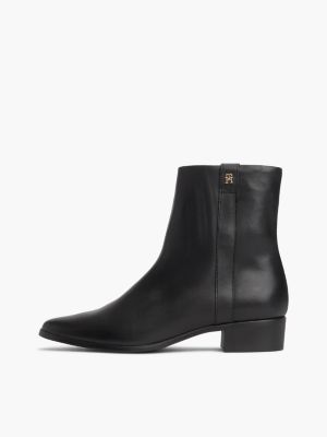 Женские ботинки Tommy Hilfiger Leather Ankle Boot, цвет: Чёрный — фото 7