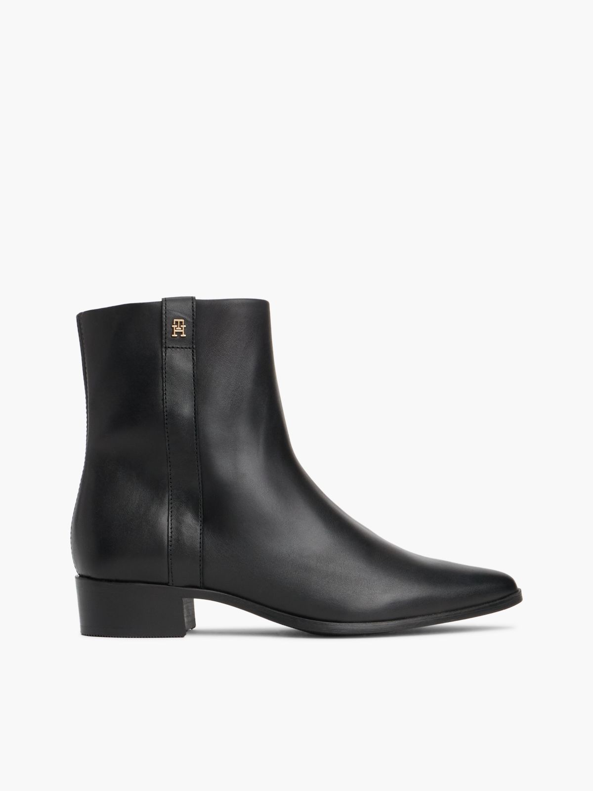 Leather Ankle Boot — Black