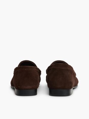 Женские туфли Tommy Hilfiger Chain-Link Suede Loafer, цвет: Коричневый — фото 4