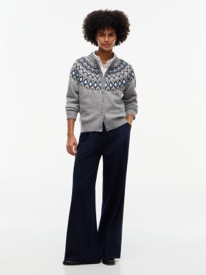 Женский кардиган Tommy Hilfiger Fair Isle, цвет: Средний серый меланжевый — фото 2