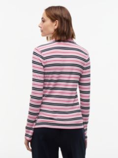 Slim Fit Striped Rib-Knit Polo — Mystic Orchid Multi 4
