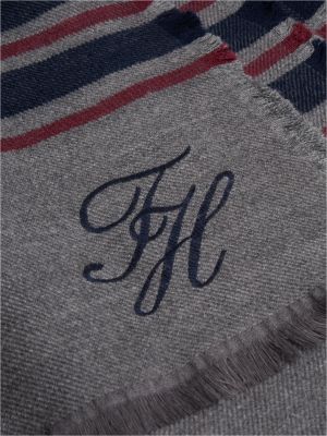 Женская накидка Tommy Hilfiger Striped Heathered Cape, цвет: Серый меланжевый разноцветный — фото 3