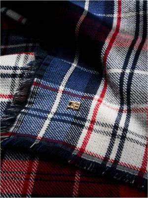 Женская накидка Tommy Hilfiger Tartan Reversible Cape, цвет: Тёмно-синий разноцветный — фото 3