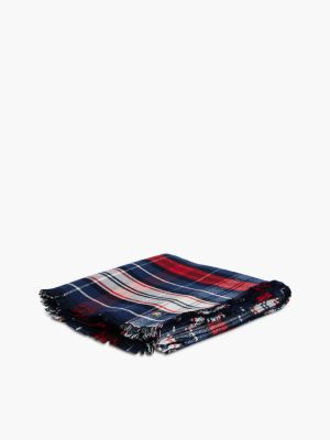 Женская накидка Tommy Hilfiger Tartan Reversible Cape, цвет: Тёмно-синий разноцветный — фото 4