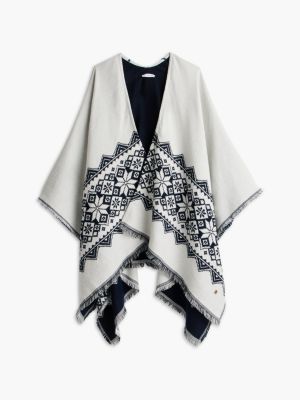 Мужская накидка Tommy Hilfiger Fair Isle Cape, цвет: Белый разноцветный — фото 2