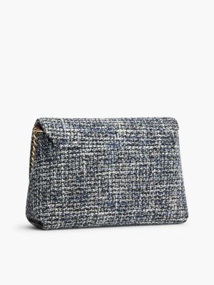 Женская сумка Tommy Hilfiger Monogram Tweed Flap Crossbody, цвет: Тёмно-синий разноцветный — фото 2