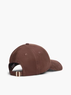 Женская кепка Tommy Hilfiger Script Monogram Faux Suede, цвет: Коричневый — фото 2
