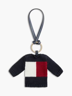 Женский брелок Tommy Hilfiger Mini Flag Logo Sweater Bag Charm, цвет: Тёмно-синий — фото 2