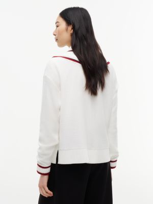 Женский свитер Tommy Hilfiger Cable Knit Cricket, цвет: Экрю — фото 4